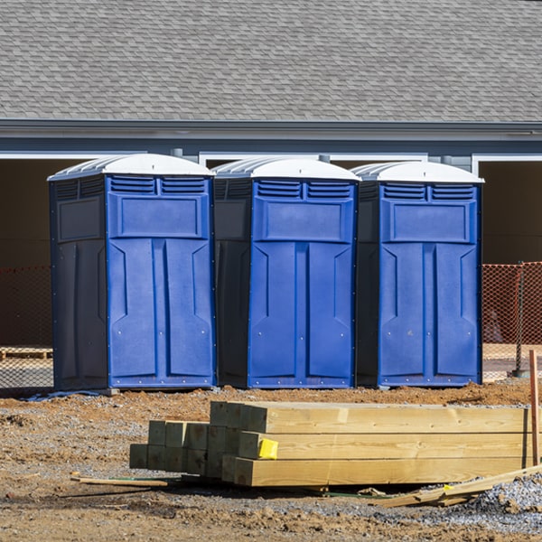 how often are the porta potties cleaned and serviced during a rental period in Itasca